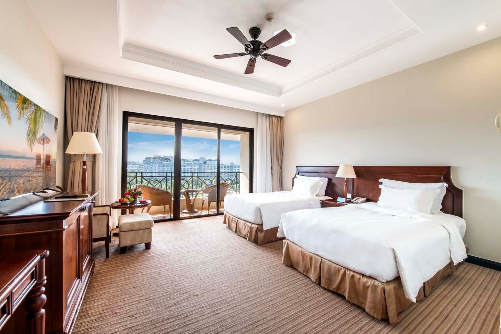 Luxury hotel suite with panoramic city views, corporate-grade accommodation, Thailand
