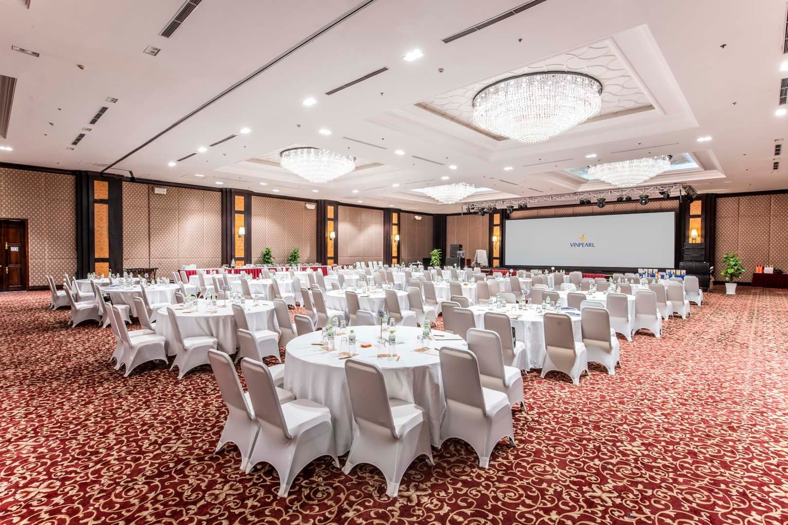 Luxury ballroom set for a corporate gala event, MICE venue, Vietnam